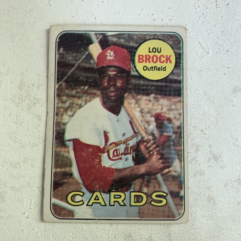 Lou Brock St. Louis Cardinals 1969 Topps Baseball Card #85 VG